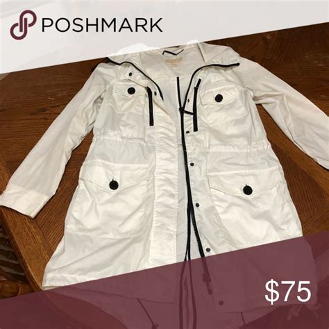 michael kors white rain jacket|Michael Kors rain jacket women.